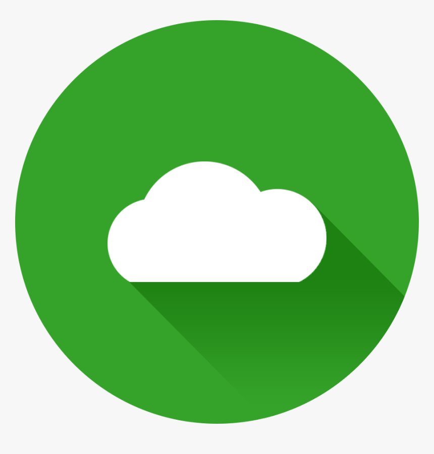 Cloud Icon Long Shadow - Little Green Pig, HD Png Download
