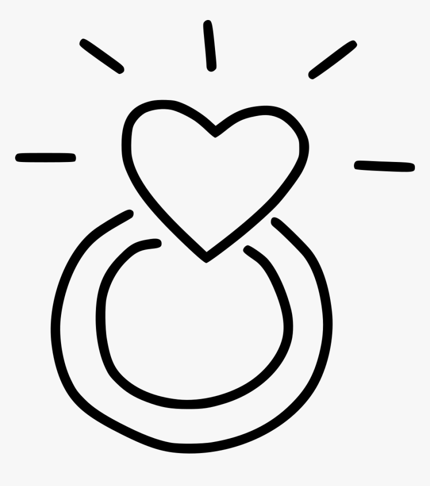 Engagement Ring Heart Marriage Propose - Engagement Heart Clip Art, HD Png Download