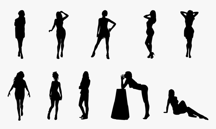 Silhouettes, Silhouette Woman, Woman Silhouette - Woman Silhouette, HD Png Download