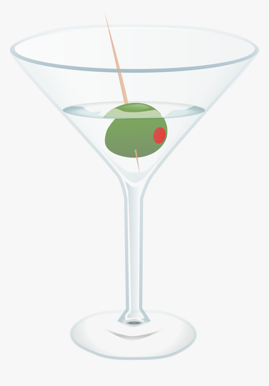 Martini, Cocktail, Glass, Alcohol, Drink, Food, Olive - Alcohol Drink With Olive, HD Png Download