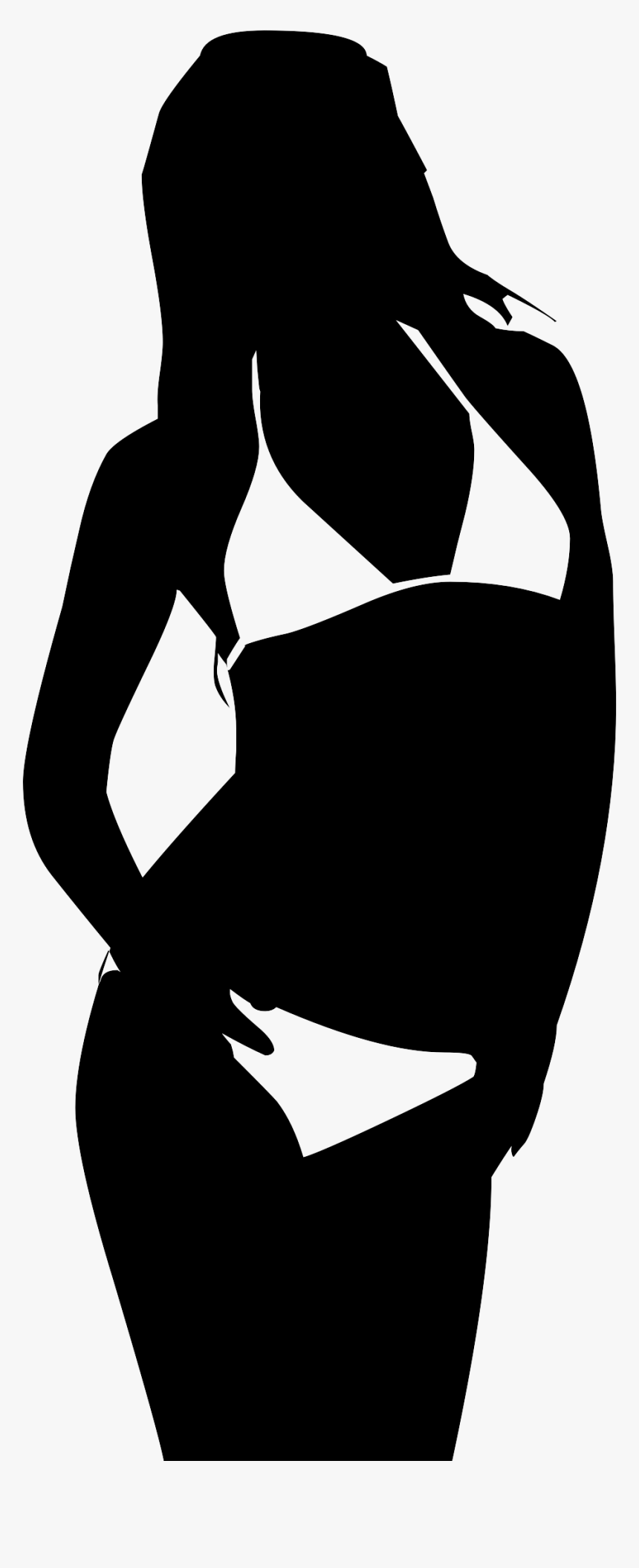 Girl In Bikini Silhouette, HD Png Download