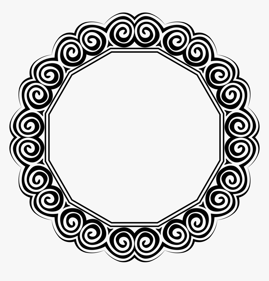 Transparent Female Photographer Clipart - Border Circle Art Nouveau, HD Png Download