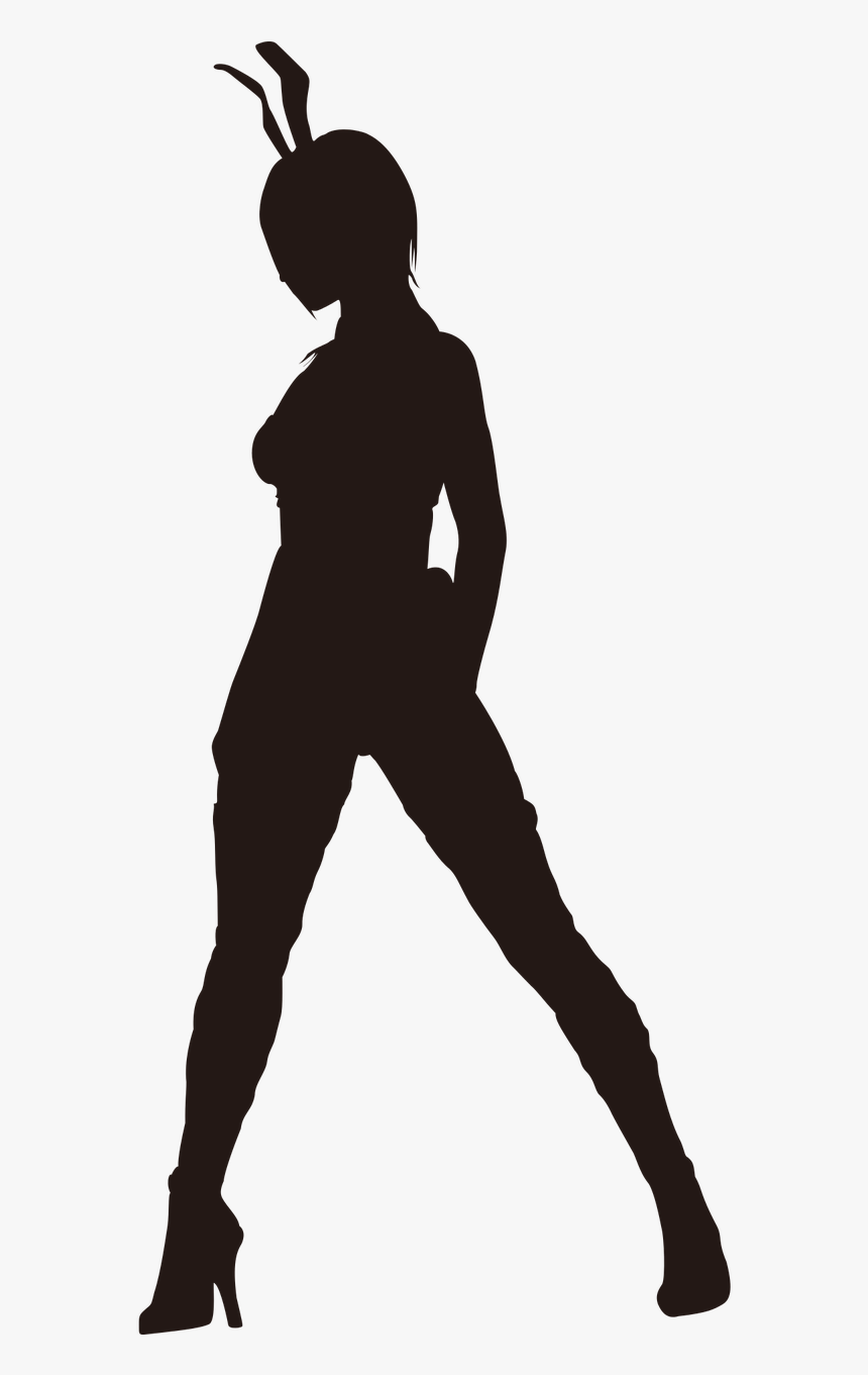 Playboy Bunny Girl Silhouette Png, Transparent Png