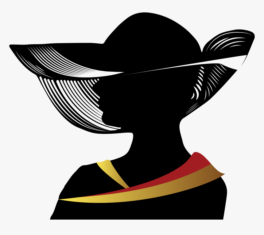 Women In Hats Silhouette, HD Png Download