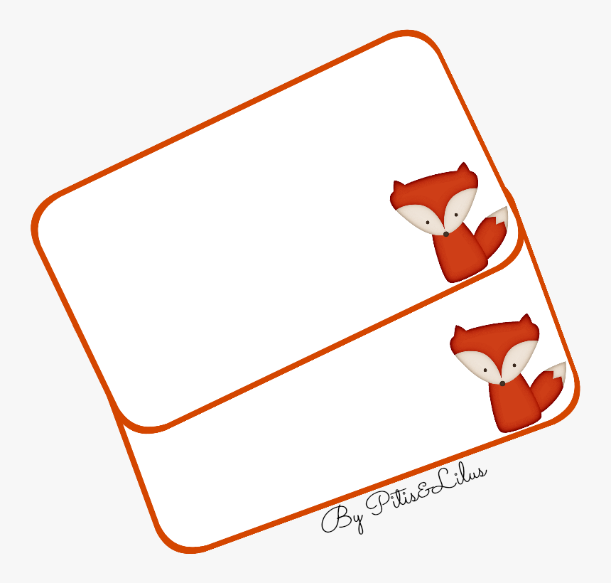 Etiqueta Imprimible Libro Zorro Kids Labels, Woodland - Etiquetas Para Libretas De Zorros, HD Png Download
