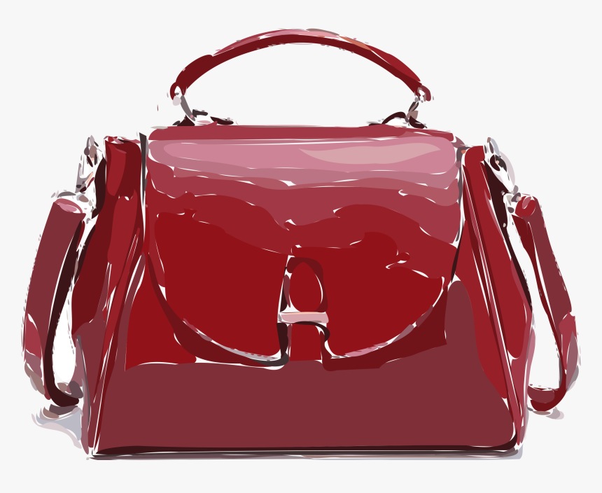 Leather,brand,luggage Bags - Clipart Red Purse Free, HD Png Download