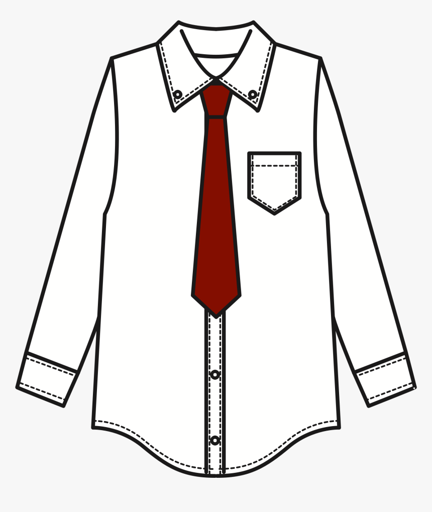 Red Bow Transparent Png Clip Art - Shirt And Tie Clipart, Png Download