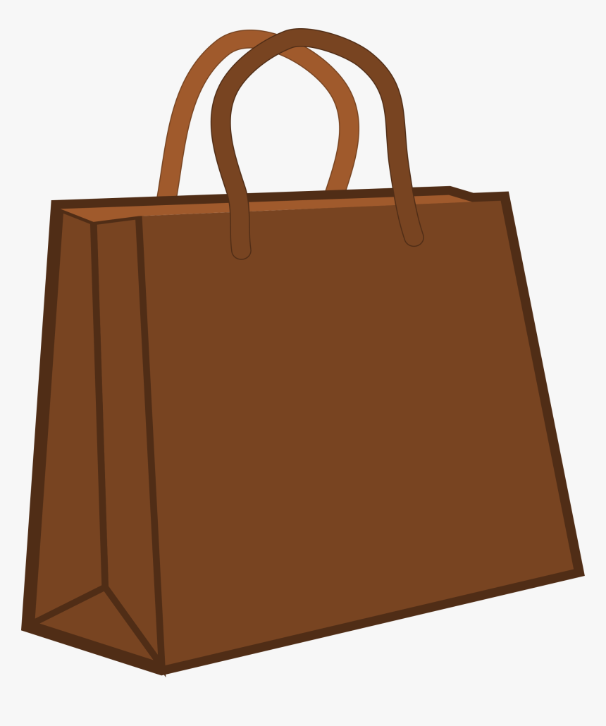 Bags Clipart Shooping - Brown Tote Bag Clipart, HD Png Download
