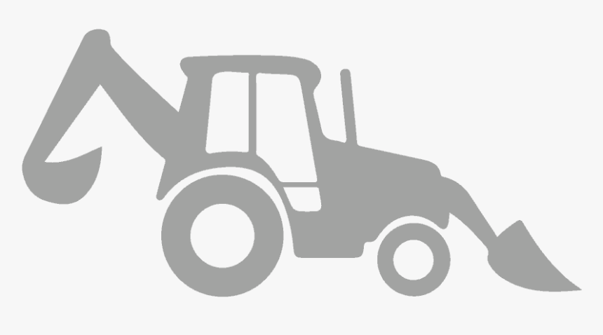 Transparent Black And White Backhoe Clipart - Construction Truck Logo Png, Png Download