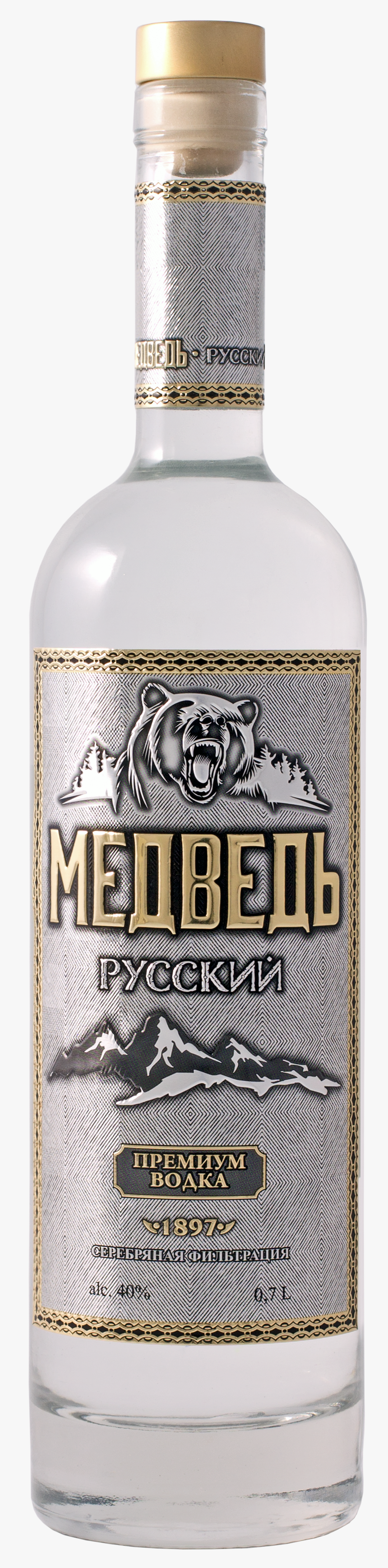 Transparent Russian Bear Png - Водка Русский Медведь, Png Download