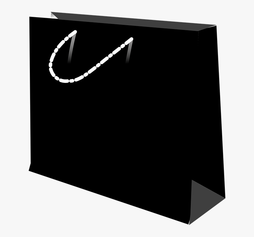 Bag, Black, Paper, Shopping, Shop, Tote - Shopping Bag Black, HD Png Download