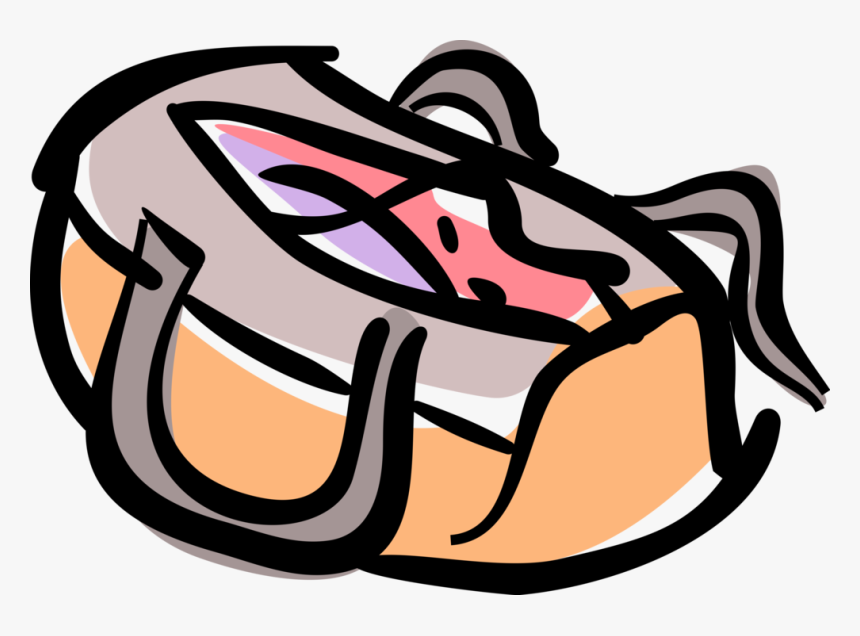 Vector Illustration Of Sports Duffel Bag Or Gym Bag - Clip Art Gym Bag, HD Png Download