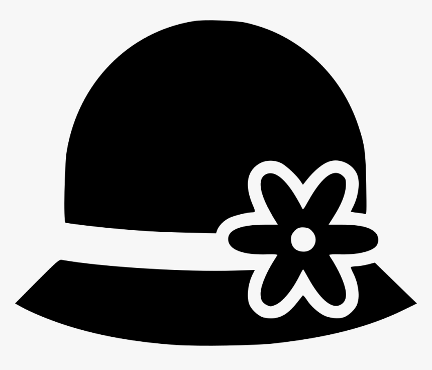 Woman Flower Hat Png - Black Hat Woman Png, Transparent Png