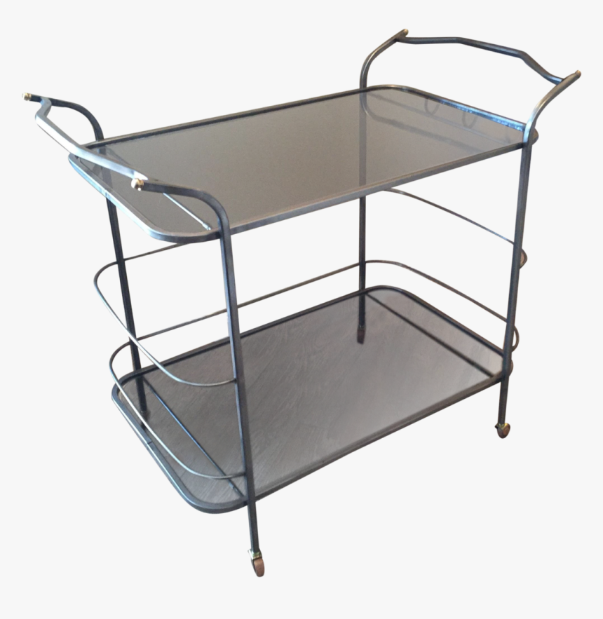 Vintage Hand-wrought Iron Bar Cart, HD Png Download