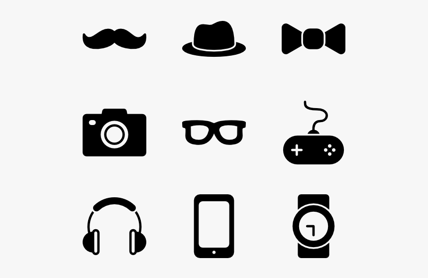 Eyewear,glasses,line Art,black And White,icon - Imagenes Hipster Png, Transparent Png