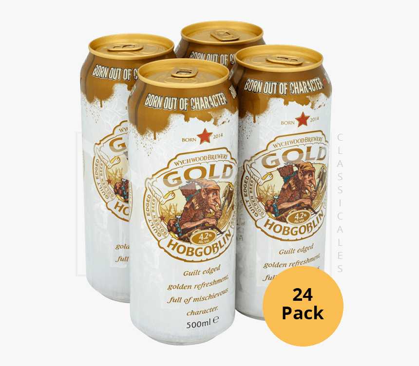 24 X 500ml - Hobgoblin Gold Beer Can, HD Png Download