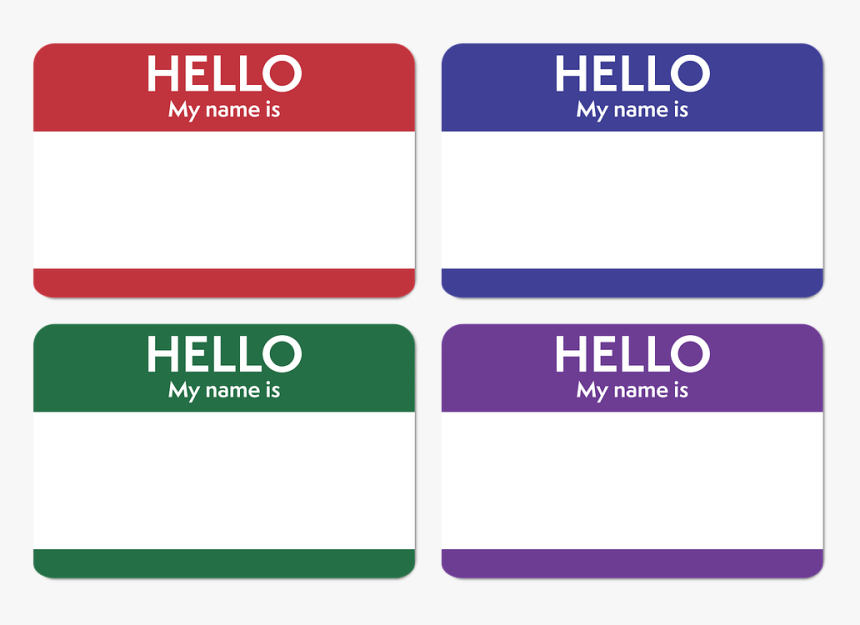 Vector Name Free Download On Kathleenhalme - Hello My Name Is Sample, HD Png Download
