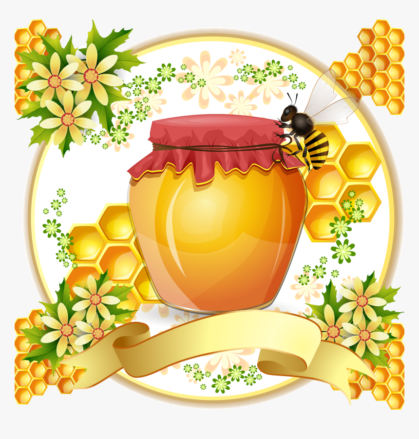 Honey And Honey Tag Stream Vector 18781878 Transprent - Honey Vector, HD Png Download
