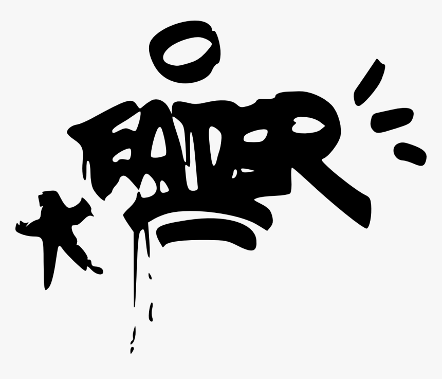 Graffiti Black And White Png, Transparent Png