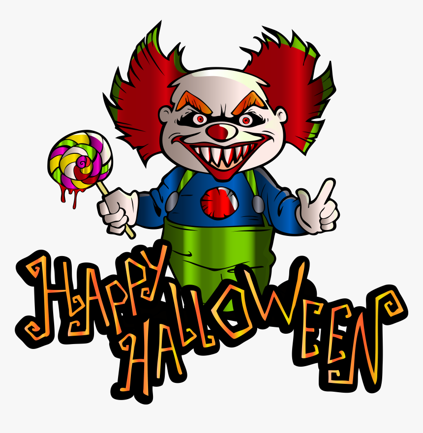 Transparent Happy Halloween Png - Halloween Clown Clipart, Png Download
