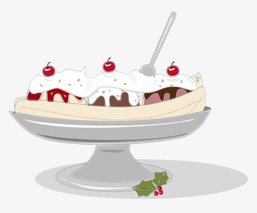 Christmas Banana Split - Banana Split Vector Png, Transparent Png