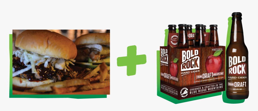 Barbecue Burger Paired With Virginia Draft Bold Rock - Bold Rock, HD Png Download