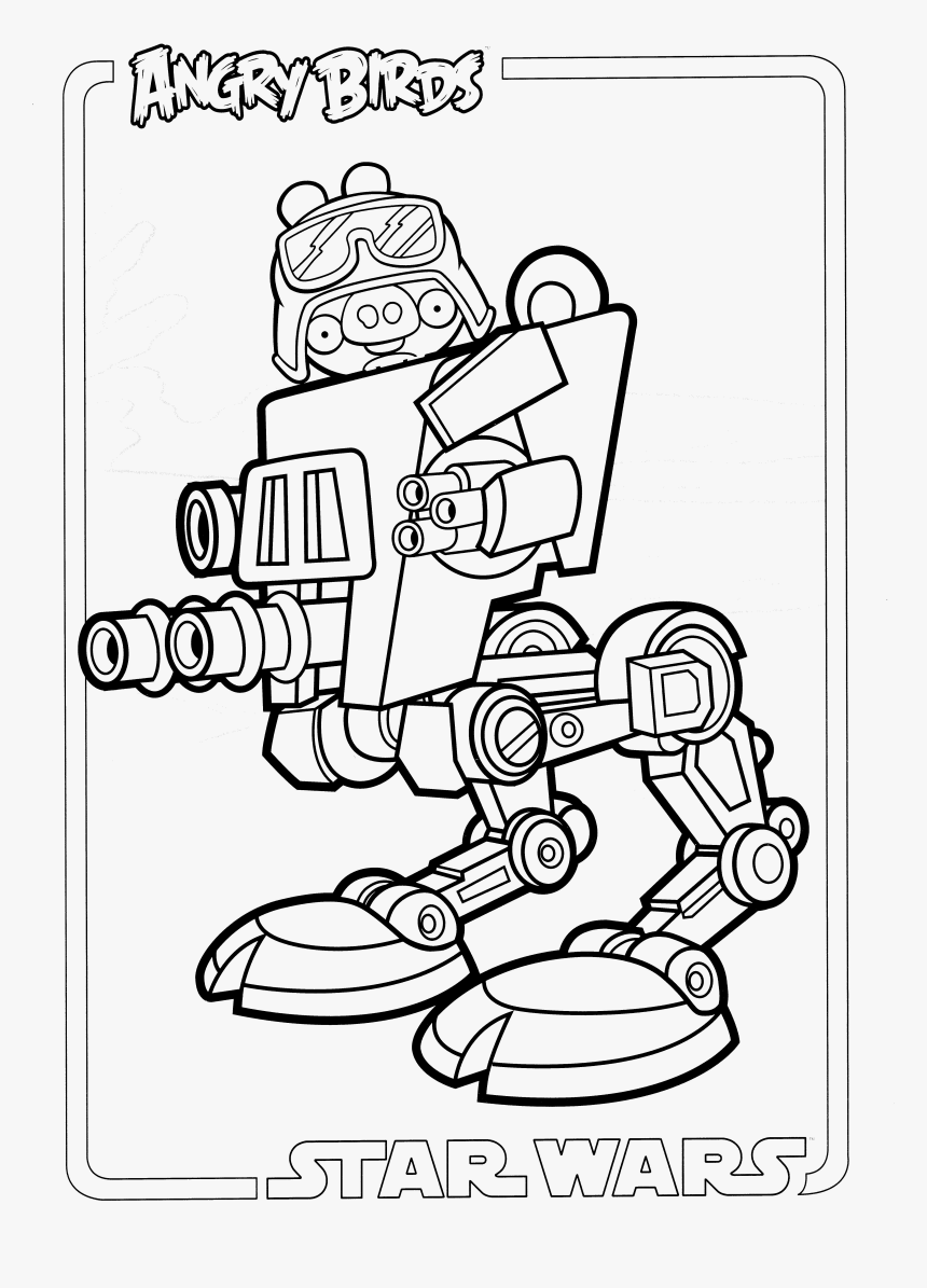 Angry Birds Star Wars Coloring, HD Png Download