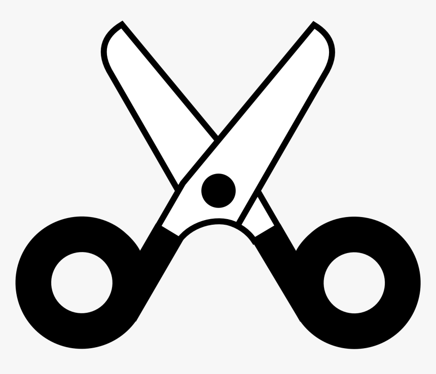 Scissors Black And White Clip Art, HD Png Download