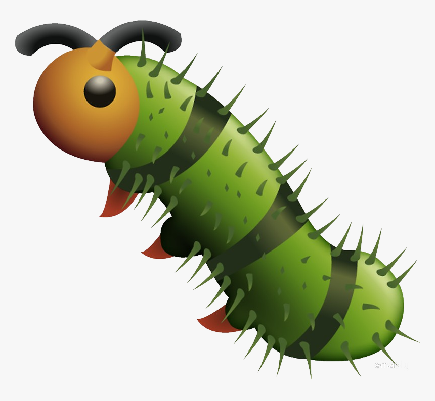 Caterpillar Emoji Png, Transparent Png