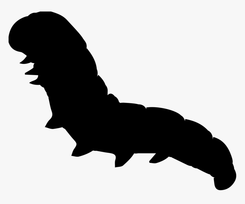 Caterpillar Worm Shape - Caterpillar Silhouette Png, Transparent Png