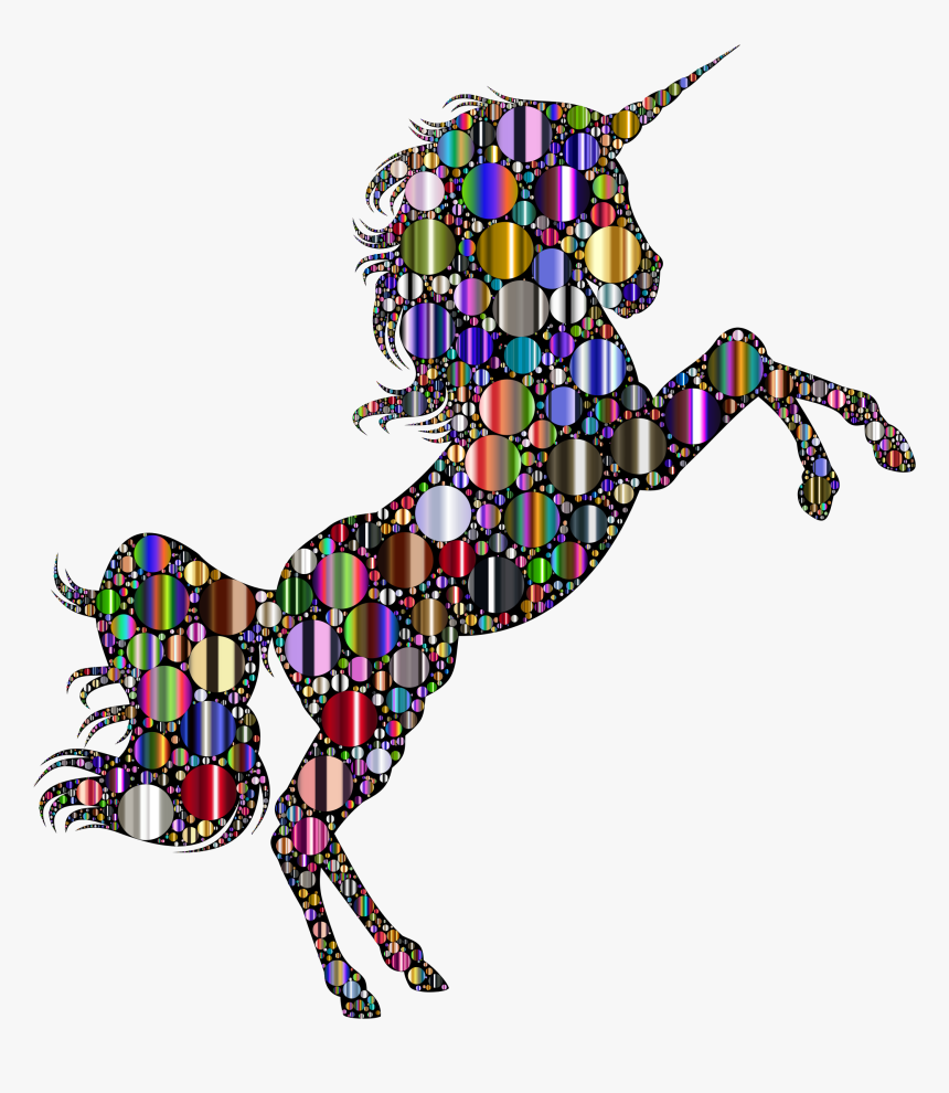 Prismatic Unicorn Silhouette 2 Circles 8 Clip Arts - Galaxy Unicorn, HD Png Download