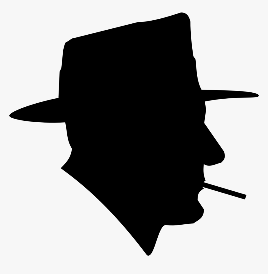 Mafia Clip Art - Man Smoking Silhouette, HD Png Download