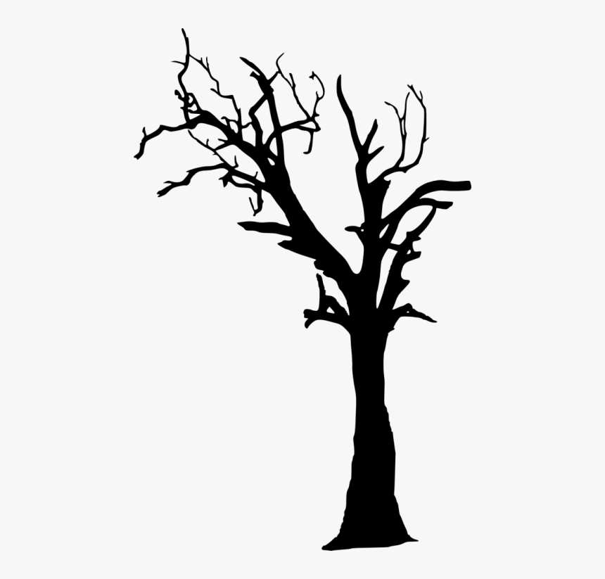 Dead Tree Silhouette Png, Transparent Png