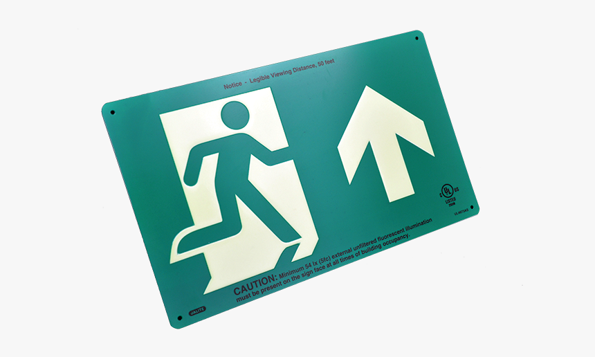 Aluminum Rm, Straight Thru 50 Ft Visibility - Fire Exit Signs, HD Png Download