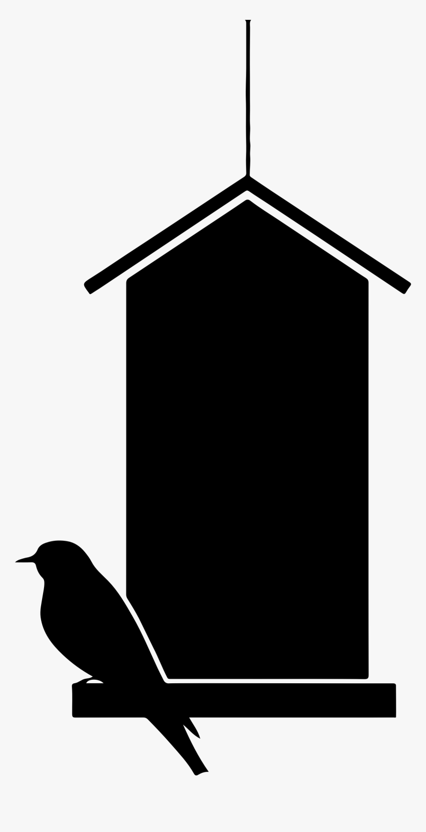 Bird House Silhouette Clip Arts - Bird House Black And White, HD Png Download