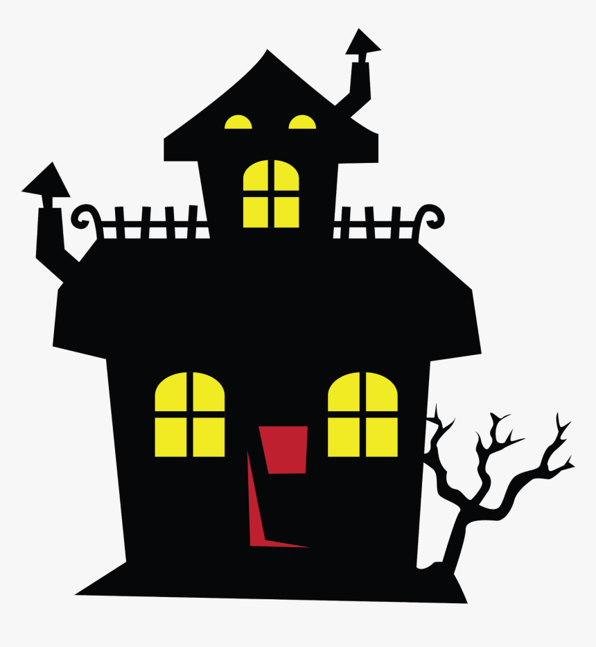 Haunted House Clipart Png - Halloween Clip Art Haunted House, Transparent Png