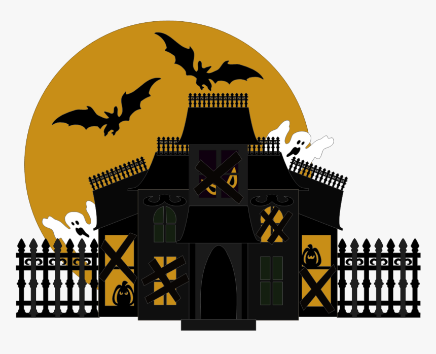 Halloween House Png - Png Halloween Haunted House Clip Art, Transparent Png