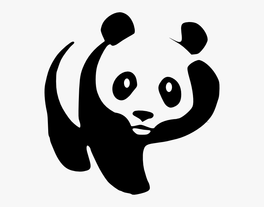 Panda Clipart Small - Panda Black And White Clip Art, HD Png Download