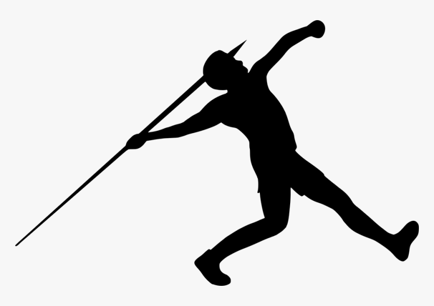 Silhouette, Javelin, Throw, Sport, Athlete, Spear, - Javelin Throw Silhouette, HD Png Download