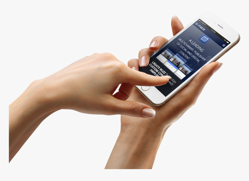 Transparent Female Hand Png - Iphone 7 Hand Mock Up Free, Png Download
