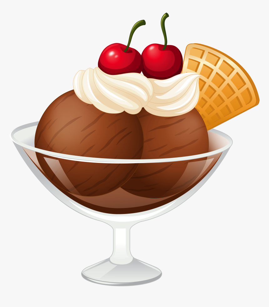 Clip Art Desserts Png Library - Ice Cream Chocolate Vector Png, Transparent Png