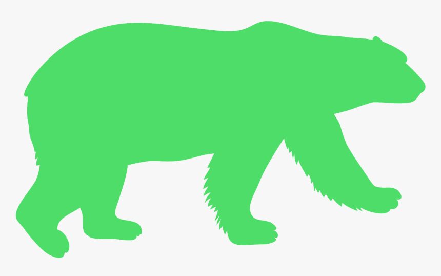 Black Silhouette Polar Bear, HD Png Download
