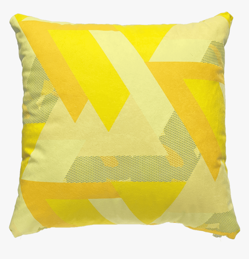 Throw Pillow Png -patterned Faux Suede Yellow Throw - Cushion, Transparent Png
