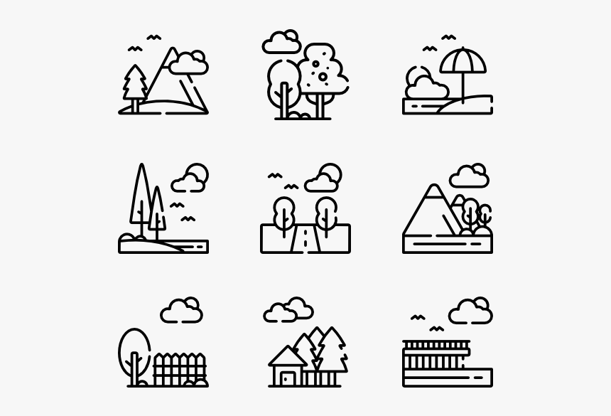 Mountain Flat Line Icon, HD Png Download