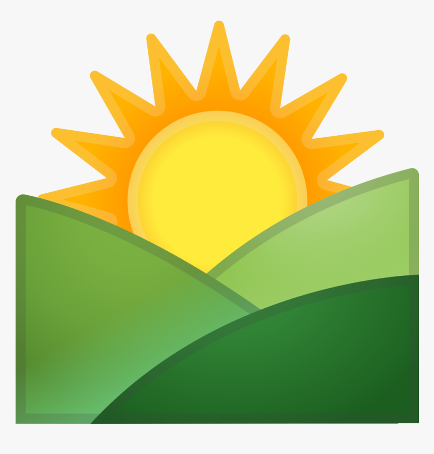 Sunrise Over Mountains Icon - Sunrise Emoji, HD Png Download