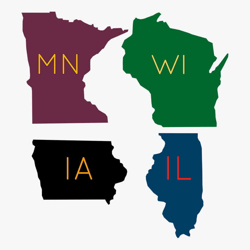 We Primarly Serve Minnesota, Wisconsin, Iowa And Illinois - Illinois Republican Democrat Map, HD Png Download
