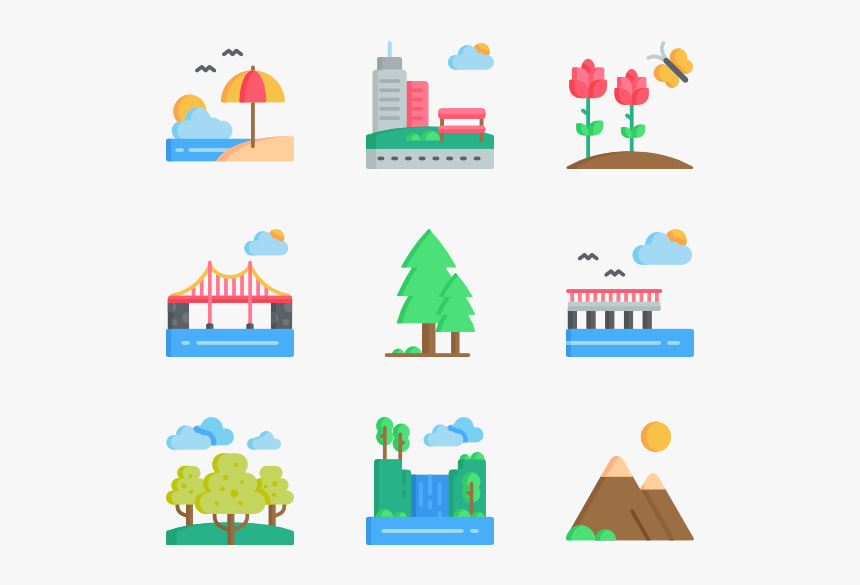 Png Landscape Colour Icon, Transparent Png