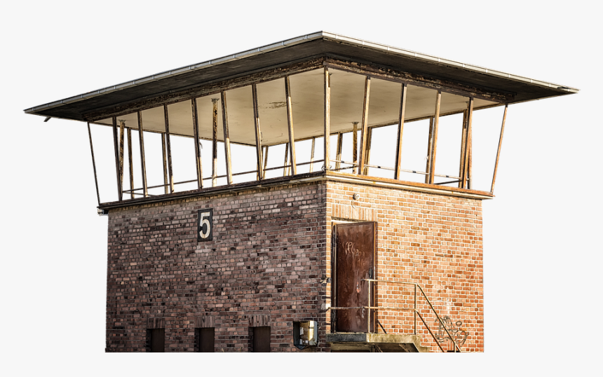 Tower, Watchtower, Guard, Control, Watch, Old, Decay - Brickwork, HD Png Download