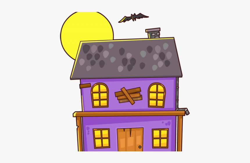 Haunted Houses Clipart - Make Haunted House Cartoon, HD Png Download
