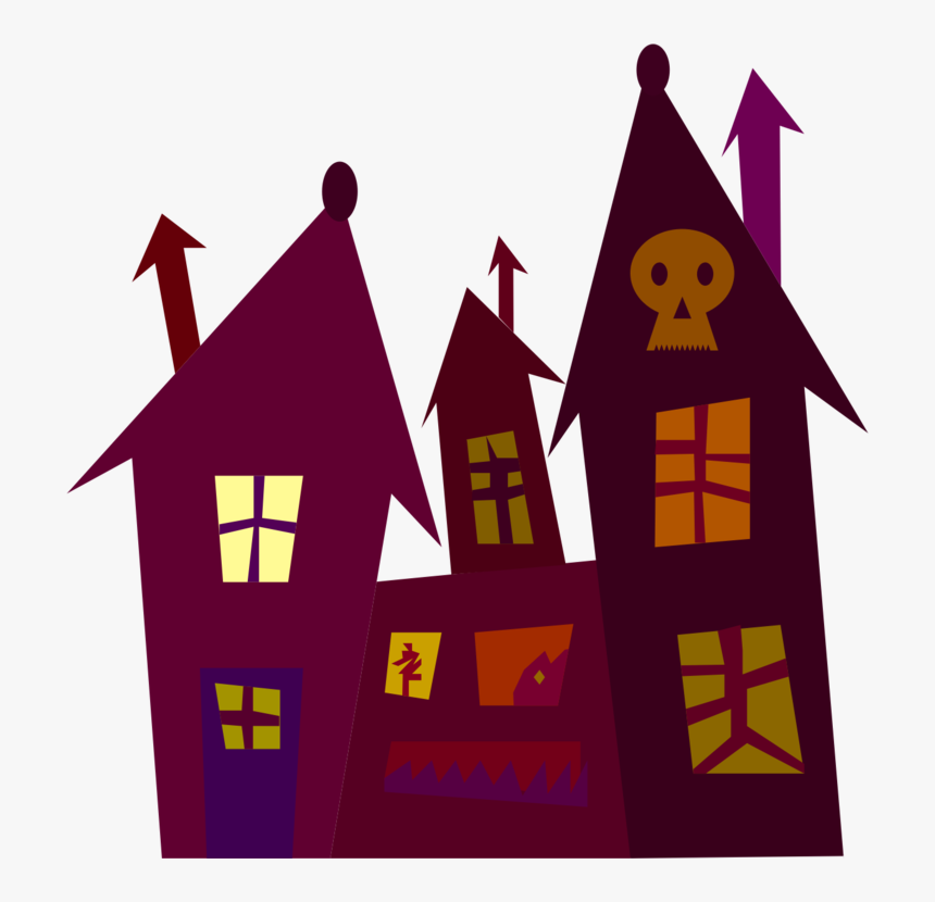 Spooky House - Drawing Of Haunted House, HD Png Download
